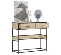 vidaXL Console Table Sonoma Oak 90x35x80 cm Engineered Wood UK
