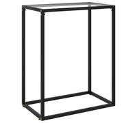 vidaXL Console Table Transparent 60x35x75 cm Tempered Glass Side Hall End Desk
