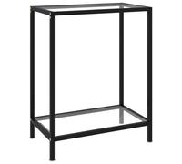 vidaXL Console Table Transparent Tempered Glass Accent End Side Coffee Table