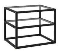 vidaXL Console Table Transparent Tempered Glass Accent Side End Hall Desk