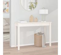 vidaXL Console Table White 110x40x75 cm Solid Wood Pine