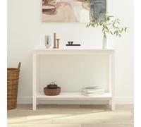 vidaXL Console Table White 110x40x80 cm Solid Wood Pine