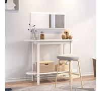 vidaXL Console Table White 110x40x80 cm Solid Wood Pine UK HOT