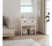 vidaXL Console Table White 76.5x40x75 cm Solid Wood Pine UK HOT