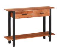 vidaXL Console Table with Drawer Brown and Black 110 x 30 x 75 cm