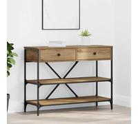 vidaXL Console Table with Drawer with Shelf Other Artisan oak, Contemporary Console Table, Industrial Design, Hardwood Drawers, Narrow Entryway Storage, Functional Accent Piece, Space-Saving