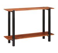 vidaXL Console Table with Shelf Brown and Black 110 x 30 x 75 cm