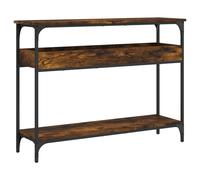 vidaXL Console Table with Shelf End Side Table Smoked Oak Engineered Wood