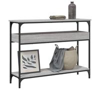 vidaXL Console Table with Shelf End Side Table Grey Sonoma Engineered Wood
