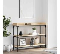 vidaXL Console Table with Shelves Sonoma Oak 100x30x80 cm