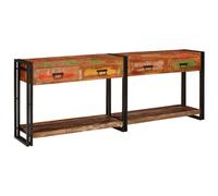 vidaXL Console Tables with Drawer 2 pcs Multicolour Solid Reclaim Wood