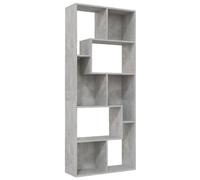 vidaXL Contemporary Book Cabinet in Concrete Grey - Versatile Engineered Wood Bookshelf - Freestanding Scandinavian Room Decor and Storage Facility