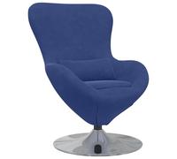 vidaXL CONTEMPORARY POLICE BLUE CHAIR WITH CONE FEET AND SOFT FABRIC | INDOOR SEATING FOR READING AND RELAXING | Stylish Modern Design | Max Load 120KG