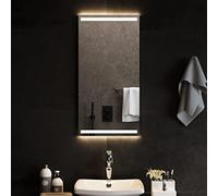 vidaXL Contemporary Rectangular LED Bathroom Mirror with USB Interface, Waterproof, Wall-Mountable, 40x80 cm, Transparent Glass