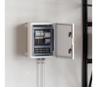 vidaXL Control Cabinet Grey 30 x 19.5 x 40 cm ABS Plastic