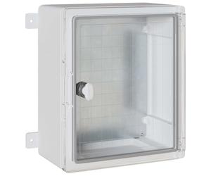 vidaXL Control Cabinet Grey 37 x 16.5 x 35 cm ABS Plastic | Waterproof and tough, built to last, Keeps moisture and damage at bay, Comes with a lock for extra safety