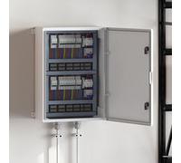 vidaXL Control Cabinet Grey 50 x 24.5 x 70 cm ABS Plastic