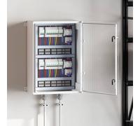 vidaXL Control Cabinet Grey 50 x 24.5 x 70 cm ABS Plastic