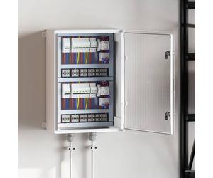 vidaXL Control Cabinet Grey 50 x 24.5 x 70 cm ABS Plastic