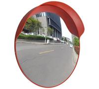 vidaXL Convex Traffic Mirror PC Plastic Orange 60 cm Outdoor Road Safety Wide