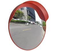 vidaXL Convex Traffic Mirror PC Plastic Orange 60 cm Outdoor Road Safety Wide