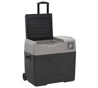 vidaXL Cool Box with Wheel and Adapter Black&Grey 30 L Polypropylene, Multi