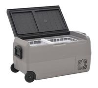 vidaXL Cool Box with Wheel and Adapter Black & Grey 50 L PP & PE