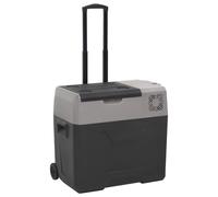 (30 L) vidaXL Cool Box with Wheel and Handle Cooler Box 25 L Black and Grey PP and PE