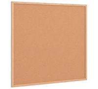 vidaXL Cork Board with Frame Solid Pine Wood 60 x 55 cm, Cork Notice, Pin Board, Office Notice, Large Notice Board