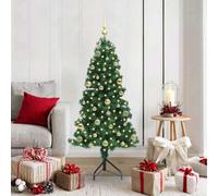 Vidaxl Corner Artificial Christmas Tree Green 150 Cm Pvc And Metal