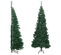 vidaXL Corner Artificial Christmas Tree Green 180 cm PVC Christmas Decoration