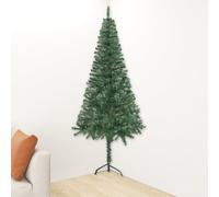 vidaXL Corner Artificial Christmas Tree Green 240 cm PVC Christmas Decoration