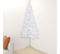 vidaXL Corner Artificial Christmas Tree White 240 cm PVC