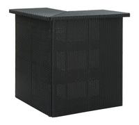 Vidaxl Corner Bar Table Black 100X50X105 Cm Poly Rattan