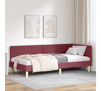 vidaXL Corner Bed Frame Other with Headboard Wine red 100 x 200 cm