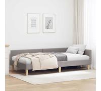vidaXL Corner Bed Frame Taupe 80 x 200 cm Fabric and Engineered wood