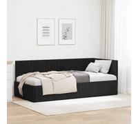Corner Bed Frame with Headboard Velvet Daybed Modern Space-Saving vidaXL