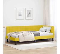 Corner Bed Frame with Headboard Velvet Daybed Modern Space-Saving Sofa vidaXL