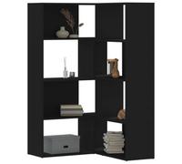 Vidaxl Corner Bookcase 4-Tier Black 85X85X140 Cm Engineered Wood