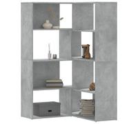 Vidaxl Corner Bookcase 4-Tier Concrete Grey 85X85X140 Cm Engineered Wood