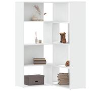 Vidaxl Corner Bookcase 4-Tier White 85X85X140 Cm Engineered Wood