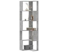 Vidaxl Corner Bookcase 5-Tier Concrete Grey 50X50X179 Cm Engineered Wood
