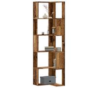 Vidaxl Corner Bookcase 5-Tier Old Wood 50X50X179 Cm Engineered Wood