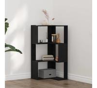 vidaXL Corner Bookcase Black oak 50 x 50 x 102 cm Engineered wood