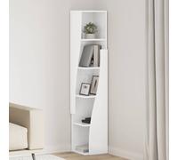 VidaXL Corner Cabinet 27.5x27x140cm Engineered Wood High Gloss White