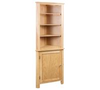 vidaXL Solid Oak Wood Corner Cabinet 59x36x180cm Storage Organiser Unit Chest