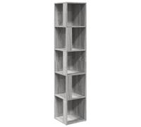 vidaXL Corner Cabinet Bedroom Office Living Room Book Shelf Corner Unit Bookcase Standing Display Shelf Book Cabinet Grey Sonoma Engineered Wood