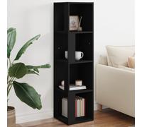 vidaXL Corner Cabinet Black 33x33x132 cm Engineered Wood UK