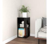 vidaXL Corner Cabinet Black Chipboard Bedroom Book Cabinet Side Coffee Table
