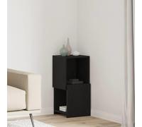 vidaXL Corner Cabinet Black Oak 30.5x30x65cm Engineered Wood
